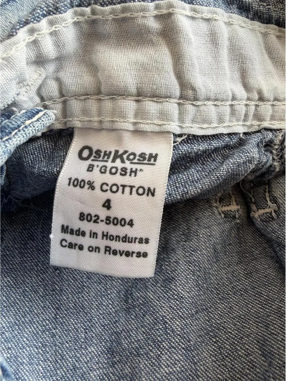Vintage Y2K OshKosh B'gosh Classic Blue Denim Overalls 4T